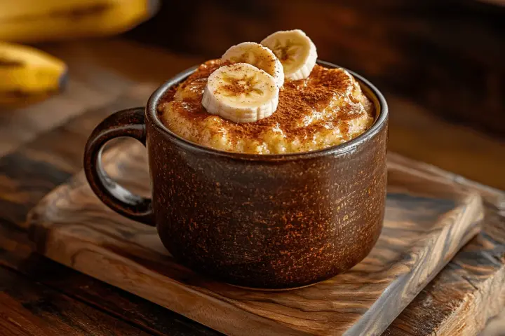 Bolo de caneca de banana